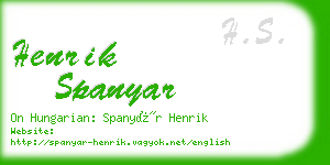 henrik spanyar business card